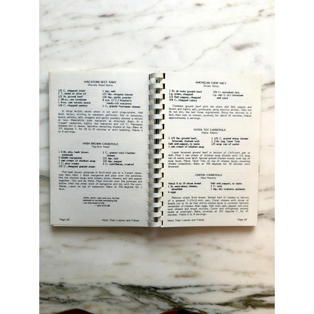 Vintage 1987 Loafs and Fishes Georgia Cookbook Southern Recipes Spiral